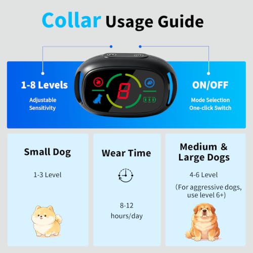 Dog Bark Collar for Large Medium Small Dogs 8-150lbs 1Pack