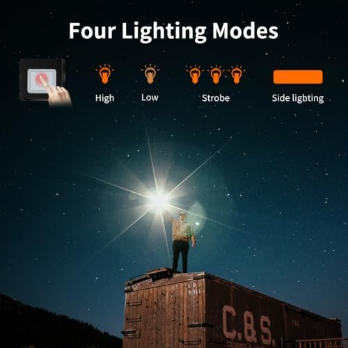 VOETIR Led Solar Flashlight, 1500 Lumens Led Solar Handheld Flashlights with IP65