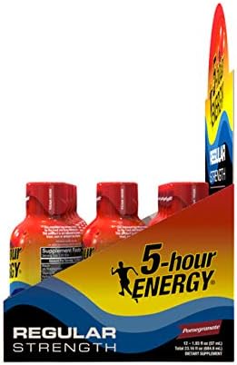 5-hour ENERGY Shot, Regular Strength Pomegranate, 1.93 Ounce, 24 Count