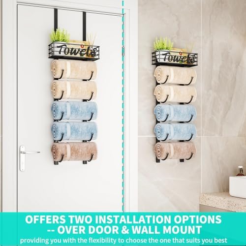 HapiRm Towel Racks for Bathroom Storage