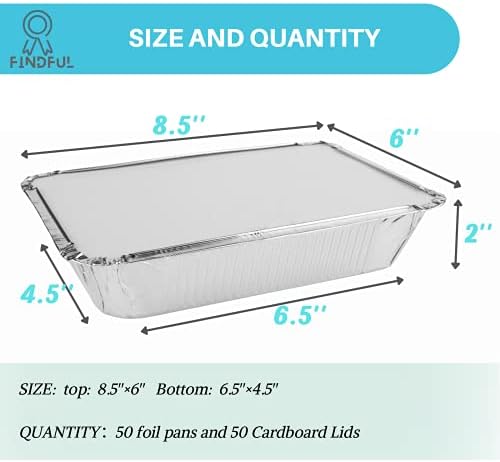 Aluminum Pans with Lids (50-Pack
