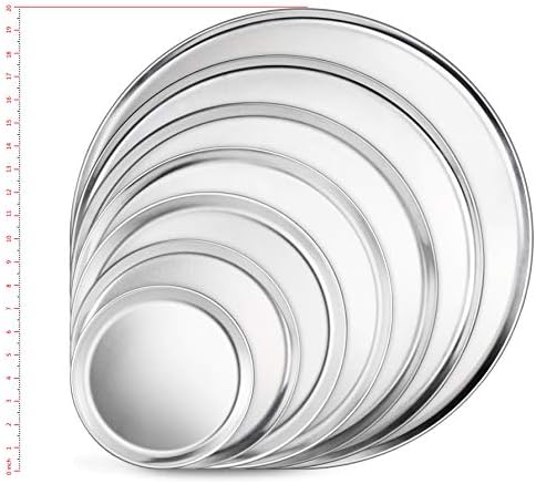New Star Foodservice 51025 Aluminum Pizza Pan, 12-Inch, Pack of 6