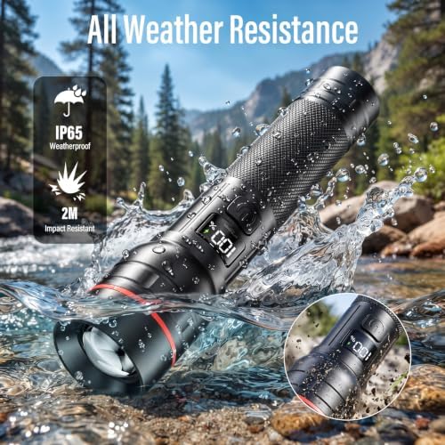 RECHOO Rechargeable Flashlights 2 Pack, Super Bight Flashlight High Lumens