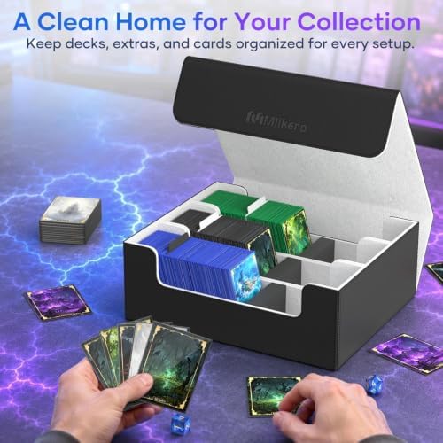 Mlikero Trading Card Storage Box, Bulk Card Storage for 1800+ Sleeved Cards
