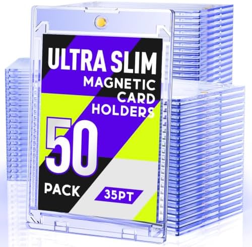 50ct Magnetic Card Holder, 35pt Slim One Touch Card Holder