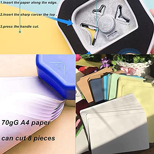 QIQQIKIN Paper Corner Rounder 3 in 1 （R4mm+R7mm+R10mm）， Punches for Crafts，