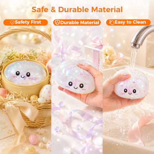 4PCS Dumpling Squeeze Toys, Squishy Mystery Box, Relief for Desk Decor