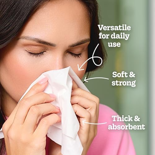 Kleenex Trusted Care Facial Tissues, 3 Flat Boxes, 160 Tissues per Box