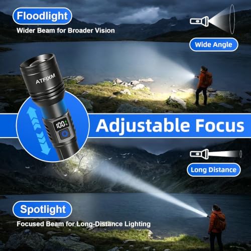 Rechargeable Flashlights High Lumens, Super Bright Flash Light 3Pack