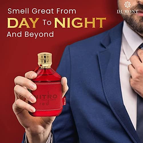 Dumont Nitro Red 3.4 Fl Oz Eau De Parfum for Men – Rich Fruity Woody Floral Fragrance