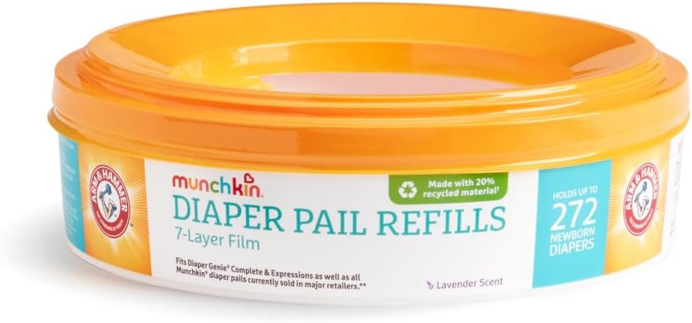 Munchkin® Arm & Hammer Diaper Pail Refill Rings, Holds up to 544 Newborn