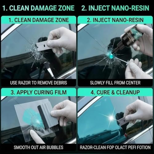 Bighero Car Windshield Crack Repair Kit – 2026 Upgrade Windshield Chip Repair