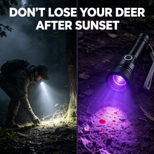 Blood Tracker Flashlight for Deer Hunting, Special Filter Blood Tracking Light