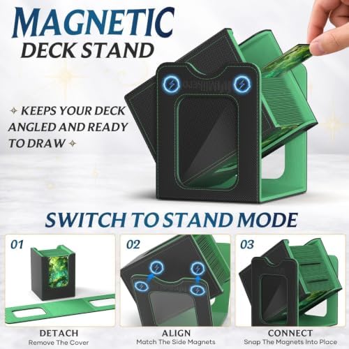 Mlikero 4 Pack Commander Deck Box, Card Deck Box, Commander Display