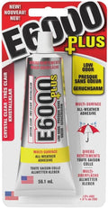 Eclectic Products inc. E6000 Plus Multi-purpose Clear Glue, Waterproof and