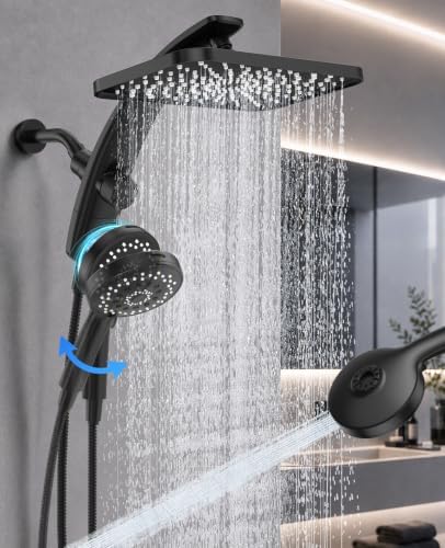 Veken 12" Rain Shower Head with Handheld,High Pressure Power Wash,Magnetic