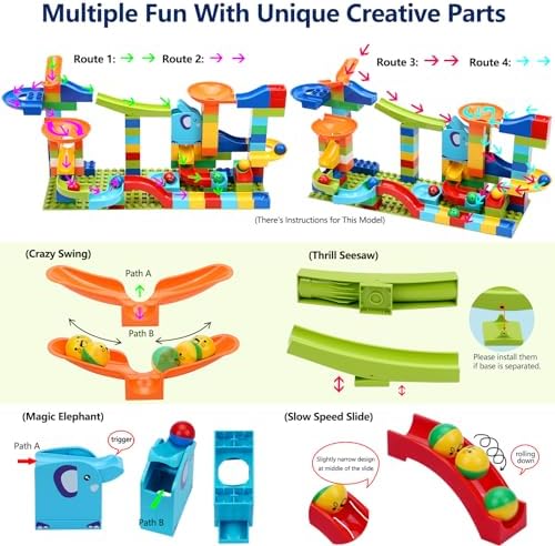 110 Pcs Marble Run Set, STEM Building Blocks Toy