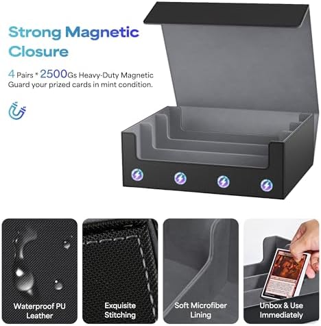 UAONO Trading Card Storage Box Holds 2400+ Cards, Bulk Card Storage