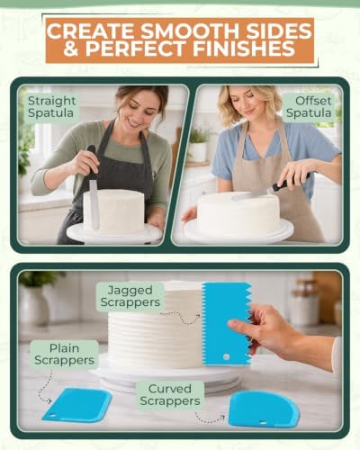 RFAQK 90PCs Cake Decorating Kit with Video Course for Beginners & Pros