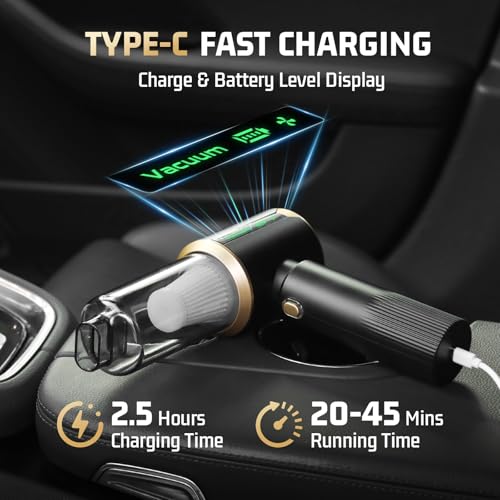 Cordless Car Vacuum Cleaner: 7-in-1 & 16000Pa Strong Suction