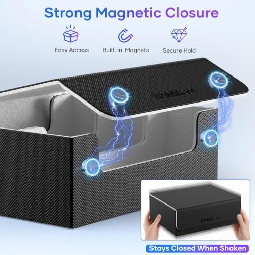 Mlikero Trading Card Storage Box, Bulk Card Storage for 1800+ Sleeved Cards