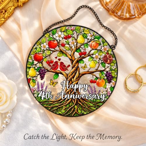 4th Anniversary Stained Glass Suncatcher