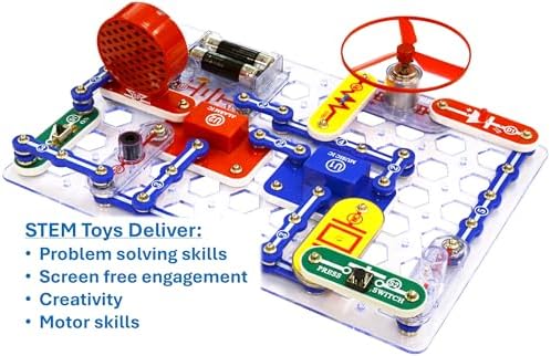 SNAP CIRCUITS Jr. SC-100 STEM Electronics Kit, 100+ Projects, Ages 8+