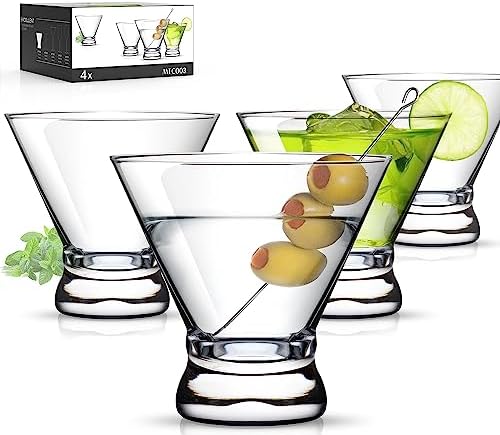 Martini Glasses Set of 4, 8oz Coupe Cocktail Glasses for Margarita