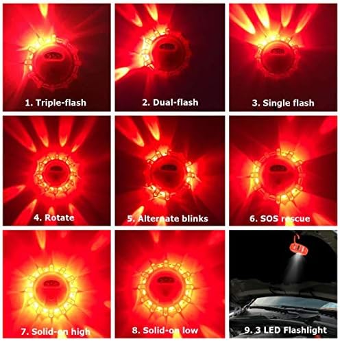 USB-C Rechargeable LED Road Flares Emergency Lights