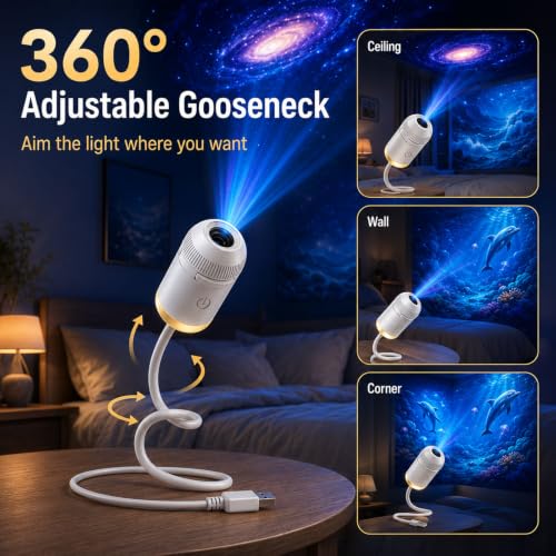 2027 Upgraded Hd Smart Dynamic 5d Holographic Night Light Projector - Plug