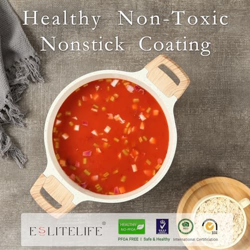 ESLITE LIFE Nonstick Stock Pot with Lid