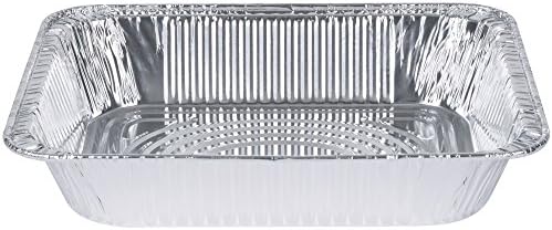 GUSTO 9x13 Inch Aluminum Foil Pans [30 Count] Half Size Deep