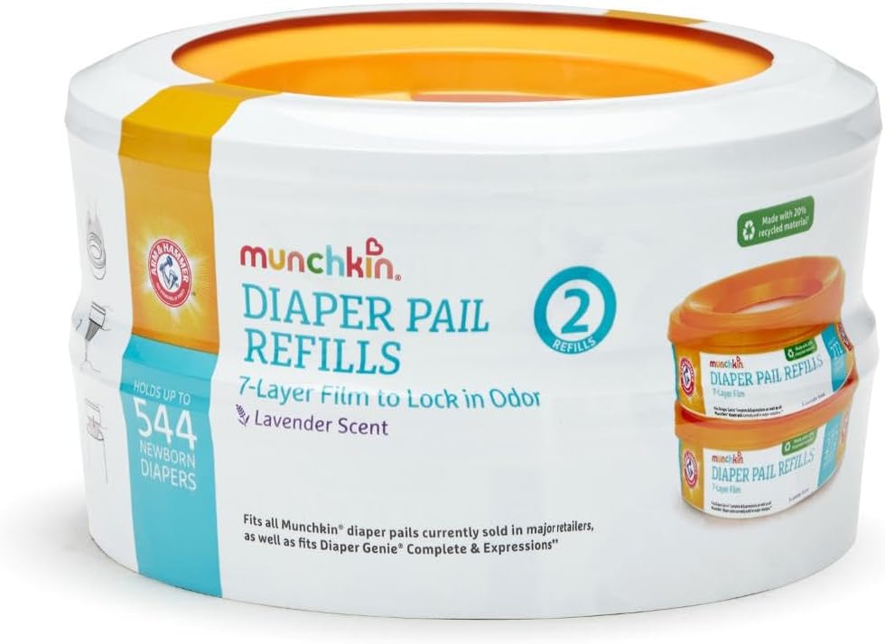 Munchkin® Arm & Hammer Diaper Pail Refill Rings, Holds up to 544 Newborn
