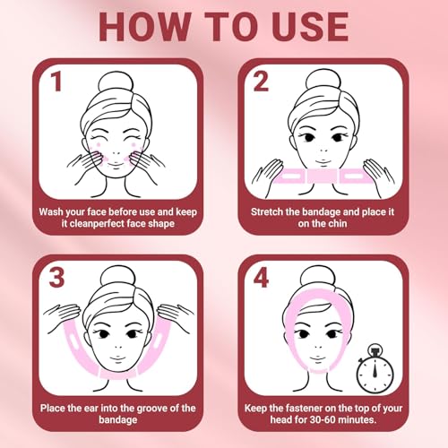 Juskaa Reusable V Line Lifting Mask with Chin Strap for Sleeping,Face Lift