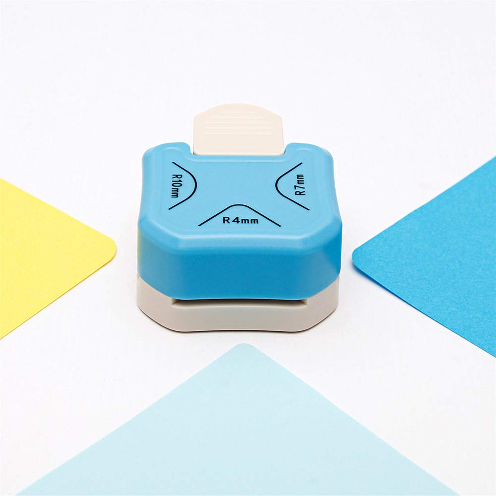 QIQQIKIN Paper Corner Rounder 3 in 1 （R4mm+R7mm+R10mm）， Punches for Crafts，