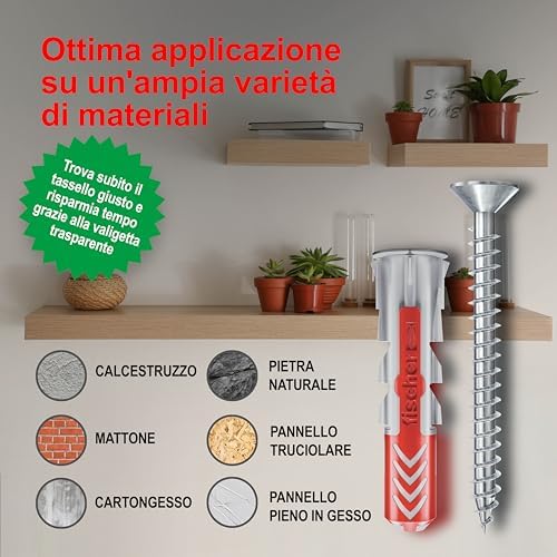 Fischer 544546 Duopower Universal Dowels Kit with Screw, ‎Transparent