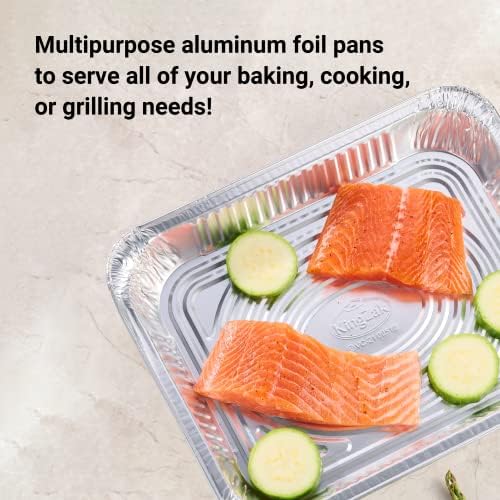 Aluminum Pans Half Size, 9X13, Extra Heavy Duty Disposable Foil Pans For Baking (30 Pack)
