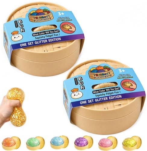 Squeeze Toys 2PCS Mystery Box Dumpling Rising Stress Ball