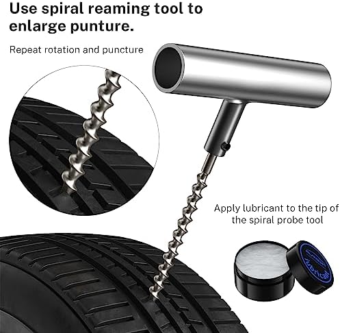 Flat Tire Repair Kit with Plugs 31pcs, Professional Tire Plug Kit