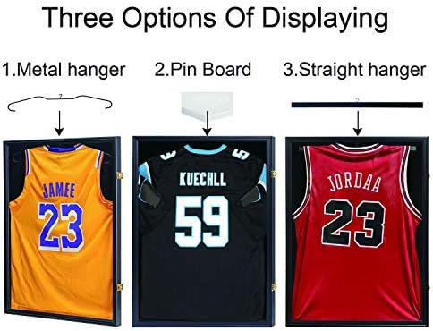 IHEIPYE Jersey Display Frame Case, Large Sport Jersey Shadow Box, Black