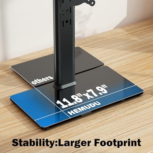 Single LCD Computer Monitor Free-Standing Desk Stand Mount Riser for 13 inch to 32 inch
