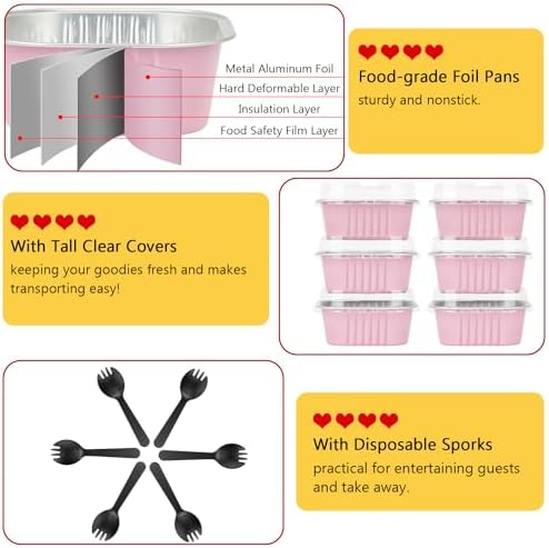 LNYZQUS 10oz Mini Cake Pans with Lids, Small Cinnamon Roll Containers