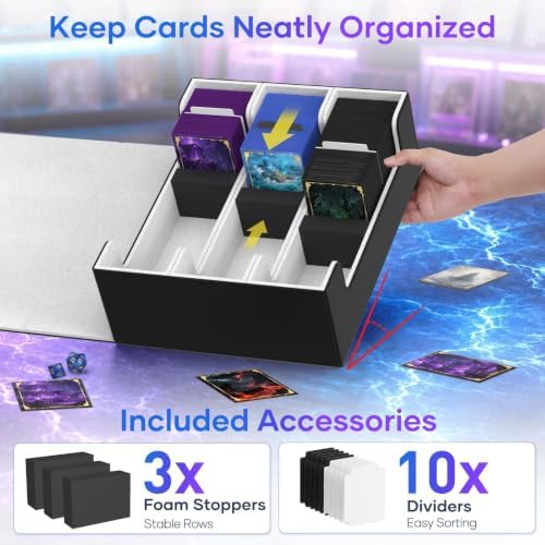 Mlikero Trading Card Storage Box, Bulk Card Storage for 1800+ Sleeved Cards