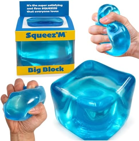 Original BigBlok Premium Stress Cube, Squishy Fidget Toy, Kids & Adults