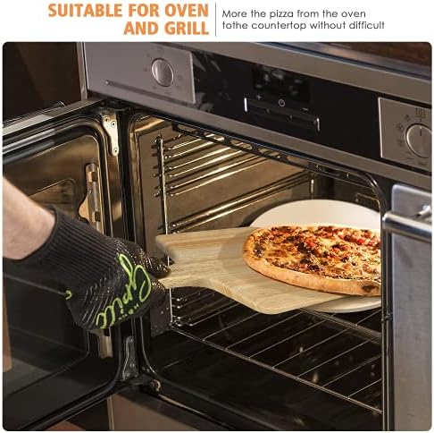 Gyreuni 13 Pizza Stone for Oven and Grill with Pizza Peel, Baking Stone Set