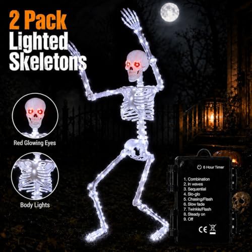 Halloween Decorations Outdoor Skeletons Set