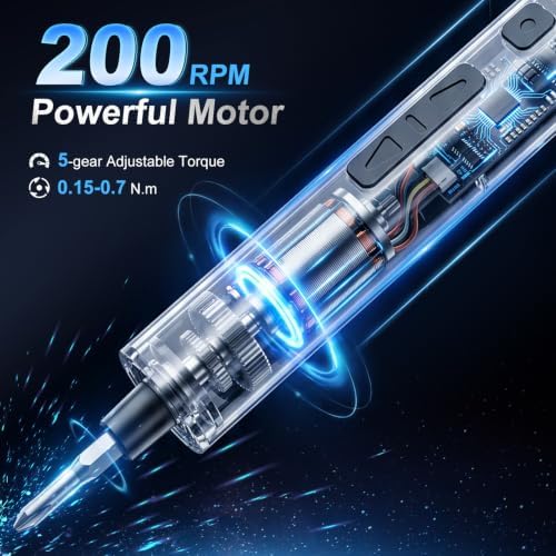 STREBITO Mini Electric Screwdriver, 86-IN-1 Plus Electronic Screwdriver Set