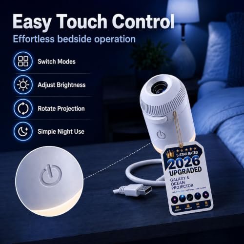 2027 Upgraded Hd Smart Dynamic 5d Holographic Night Light Projector - Plug