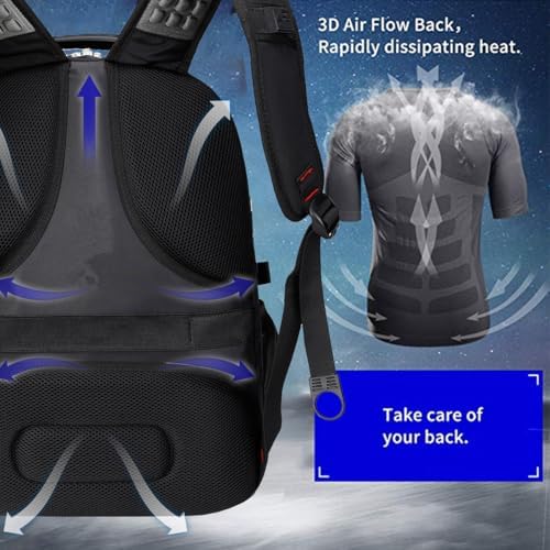 SHRRADOO Extra Large Travel Laptop Backpack for Men, Work College Backpacks