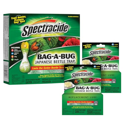 Spectracide Bag-A-Bug Japanese Beetle Trap Bundle, 1 Trap & 2 Refills